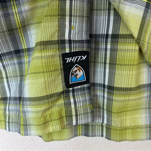 Kuhl Eluxer green plaid button down shirt short sleeve Size - Medium - Picture 5 of 7
